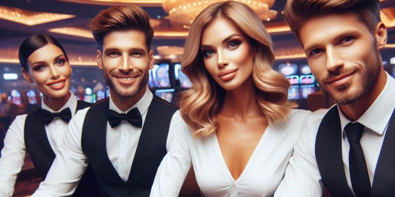 Tận hưởng không khí sòng bài thực sự với đội ngũ dealer nóng bỏng