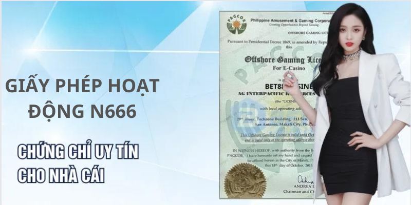 GIẤY PHÉP HOẠT ĐỘNG 3 Nguyên nhân nhà cái có được giấy phép hoạt động N666